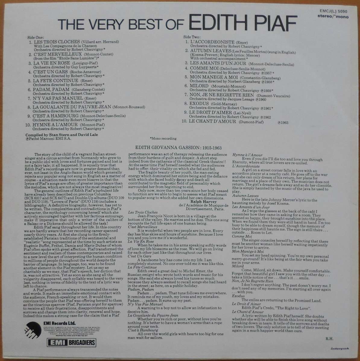 Edith Piaf - The Very Best of Edith Piaf