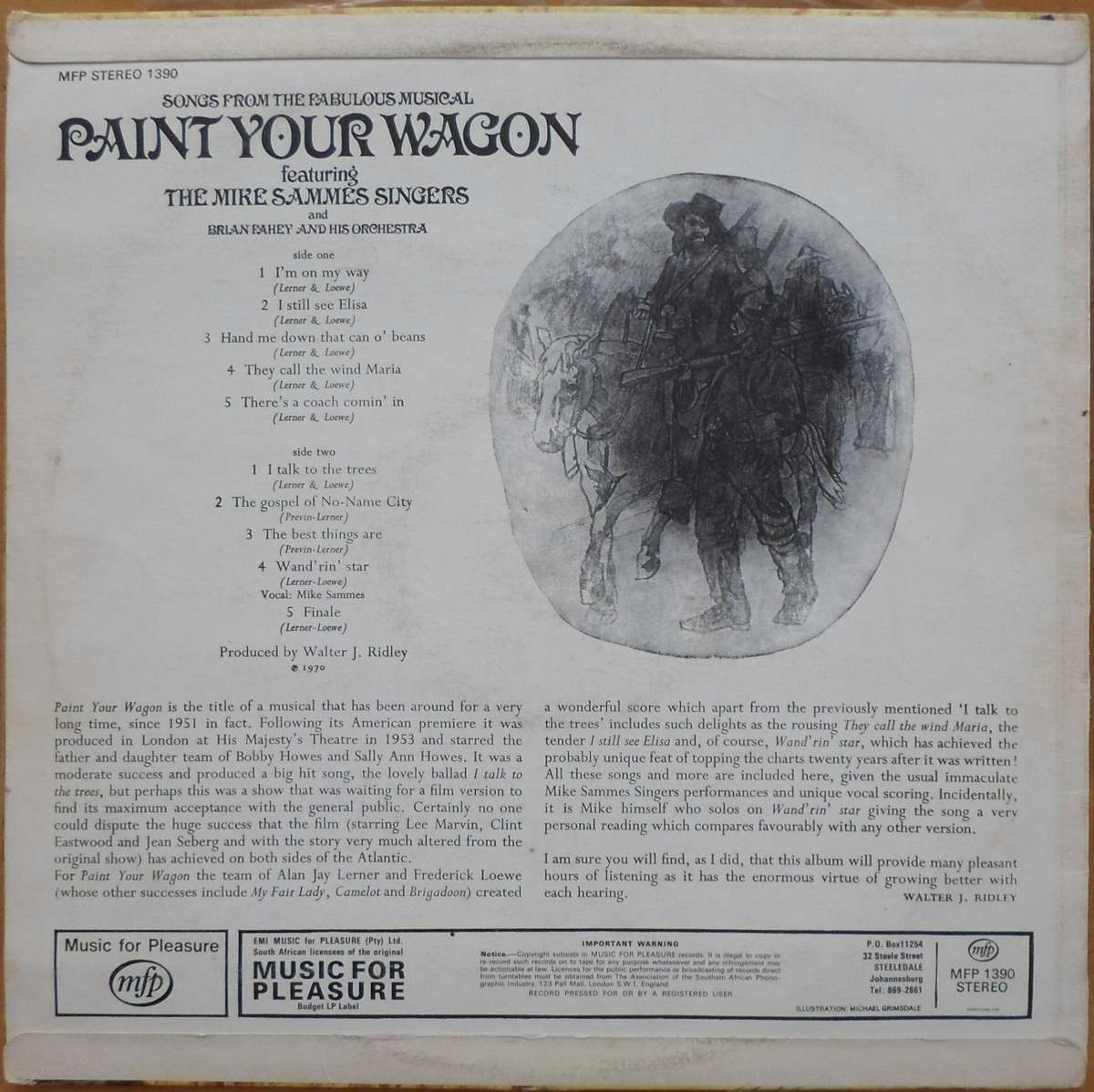 The Mike Sammes Singers and Brian Fahey and His Orchestra - Paint Your Wagon