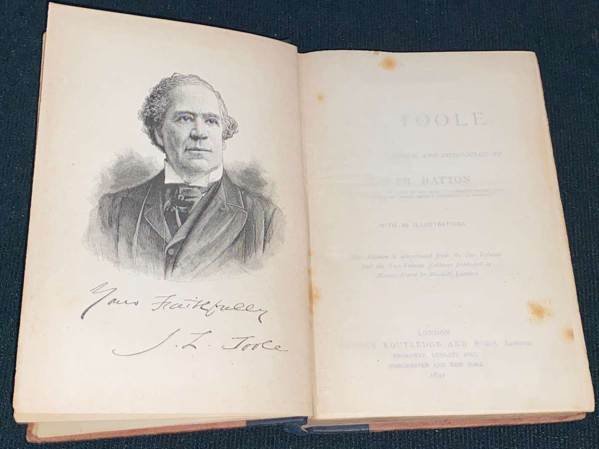 REMINISCENCES OF J.L. TOOLE BY JOSEPH HATTON 1892