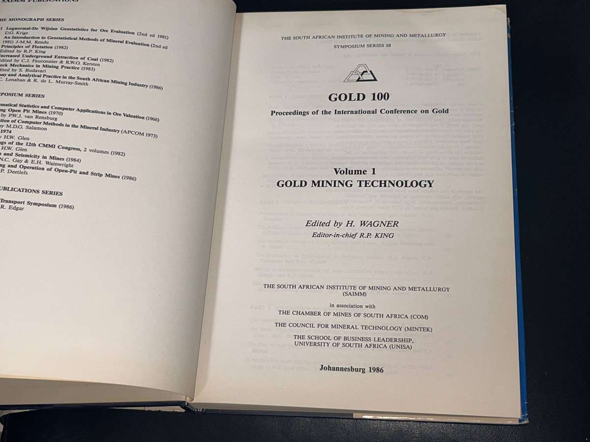 GOLD 100 2 VOLUME SET EXTRACTIVE METALLURGY OF GOLD