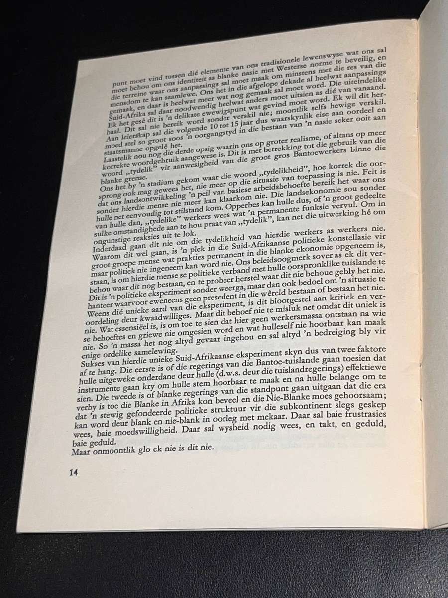 NA DIE GENERAALS DEUR WILLEM VAN HEERDEN 1972