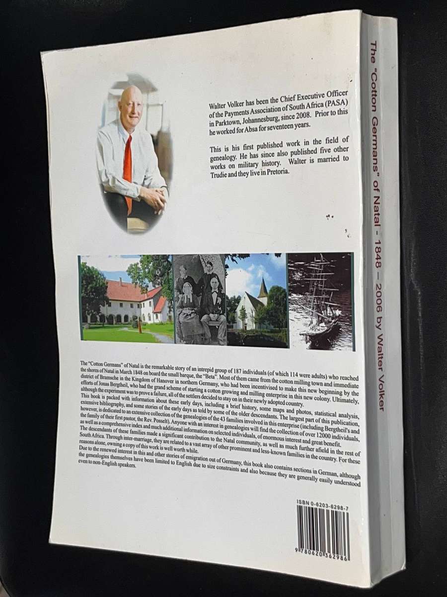 THE COTTON GERMANS OF NATAL BAY WALTER VOLKER