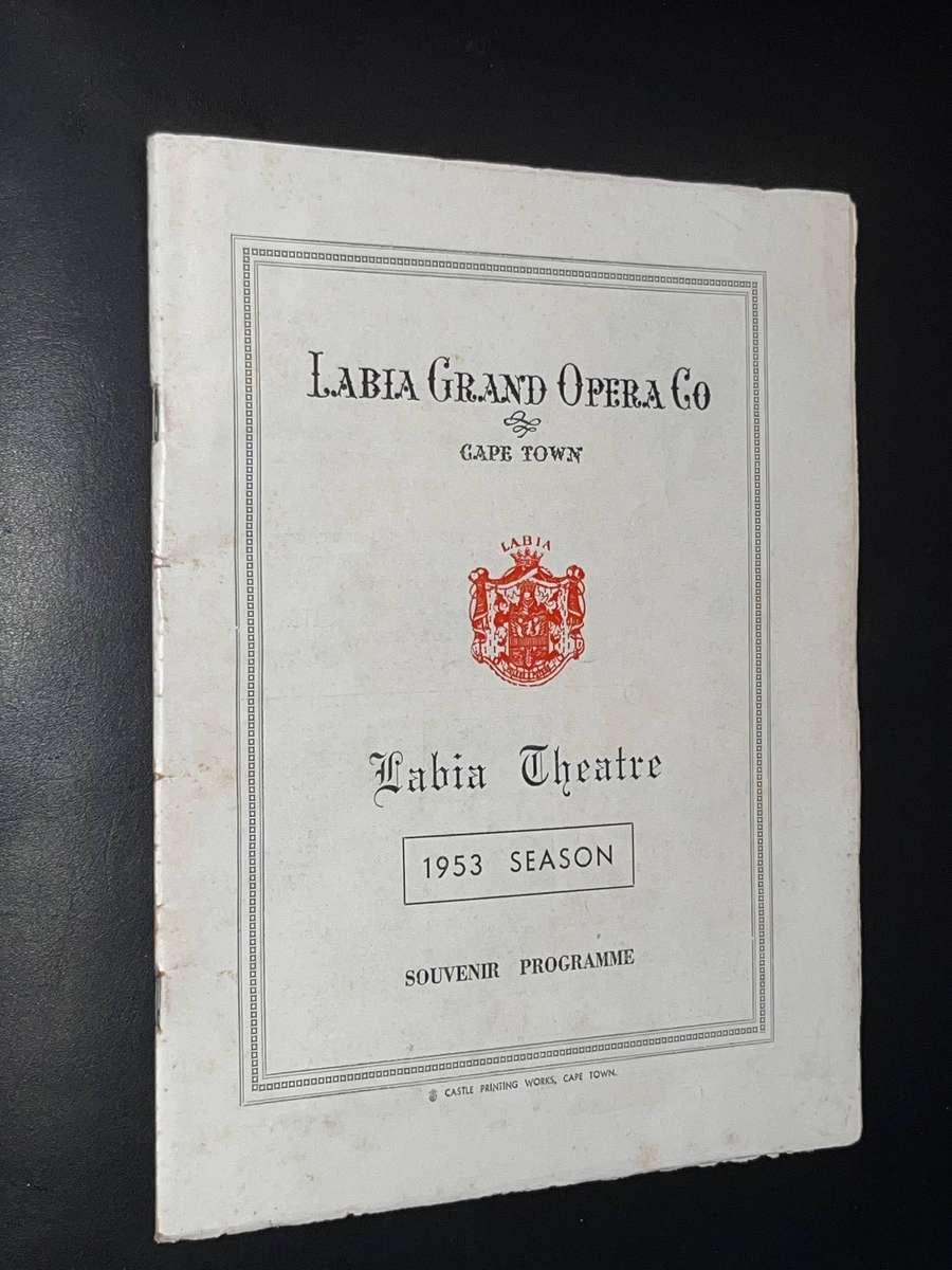 LABIA THEATRE 1953 SEASON  SOUVENIR PROGRAMME