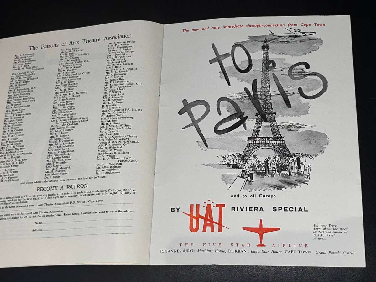 ANDROCLES AND THE LION LABIA THEATRE LEONARD SCHACH VINTAGE PROGRAMME