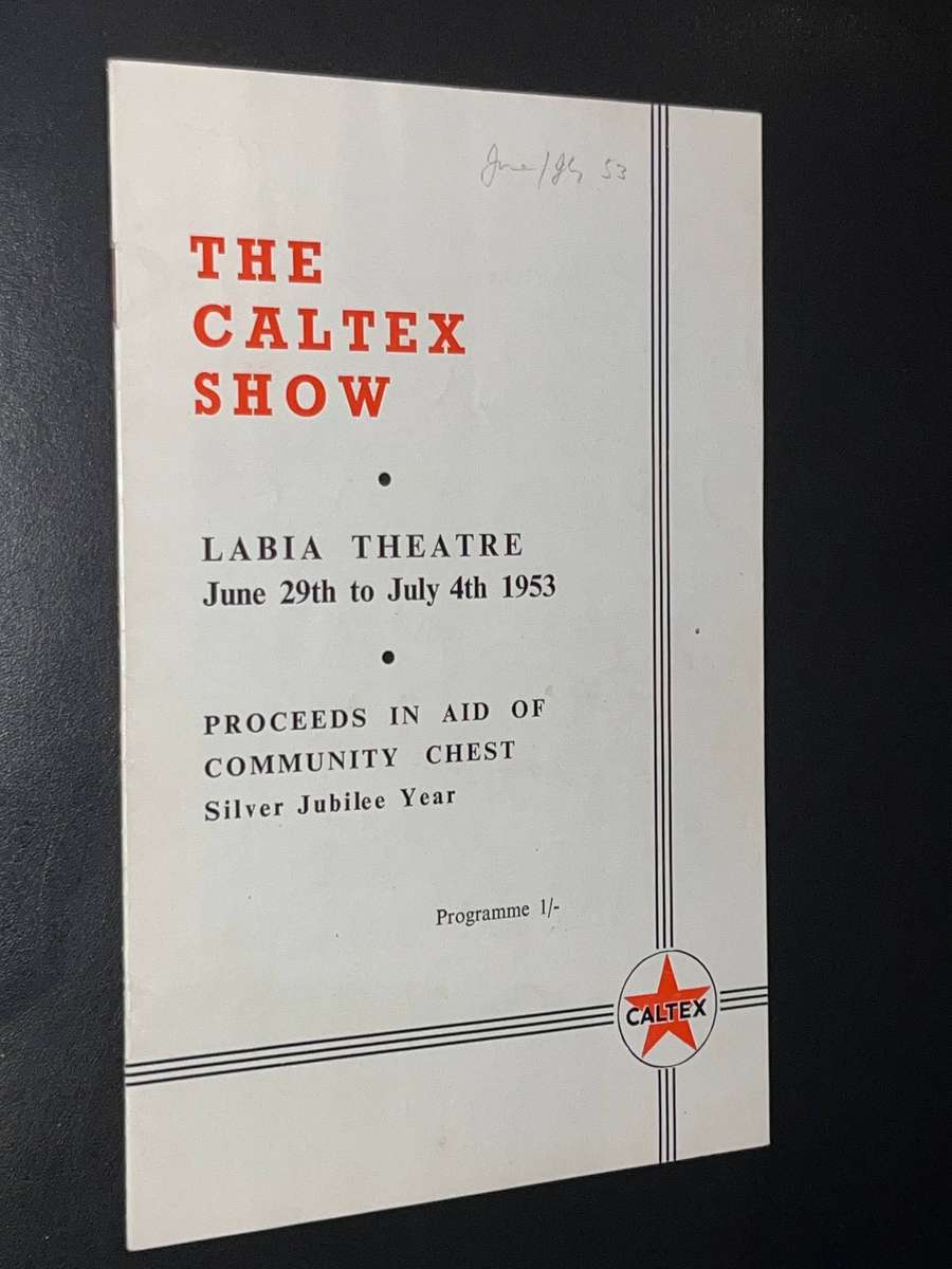 THE CALTEX SHOW LABIA THEATRE JUNE 29 TO JULY 4 1953 PROGRAMME