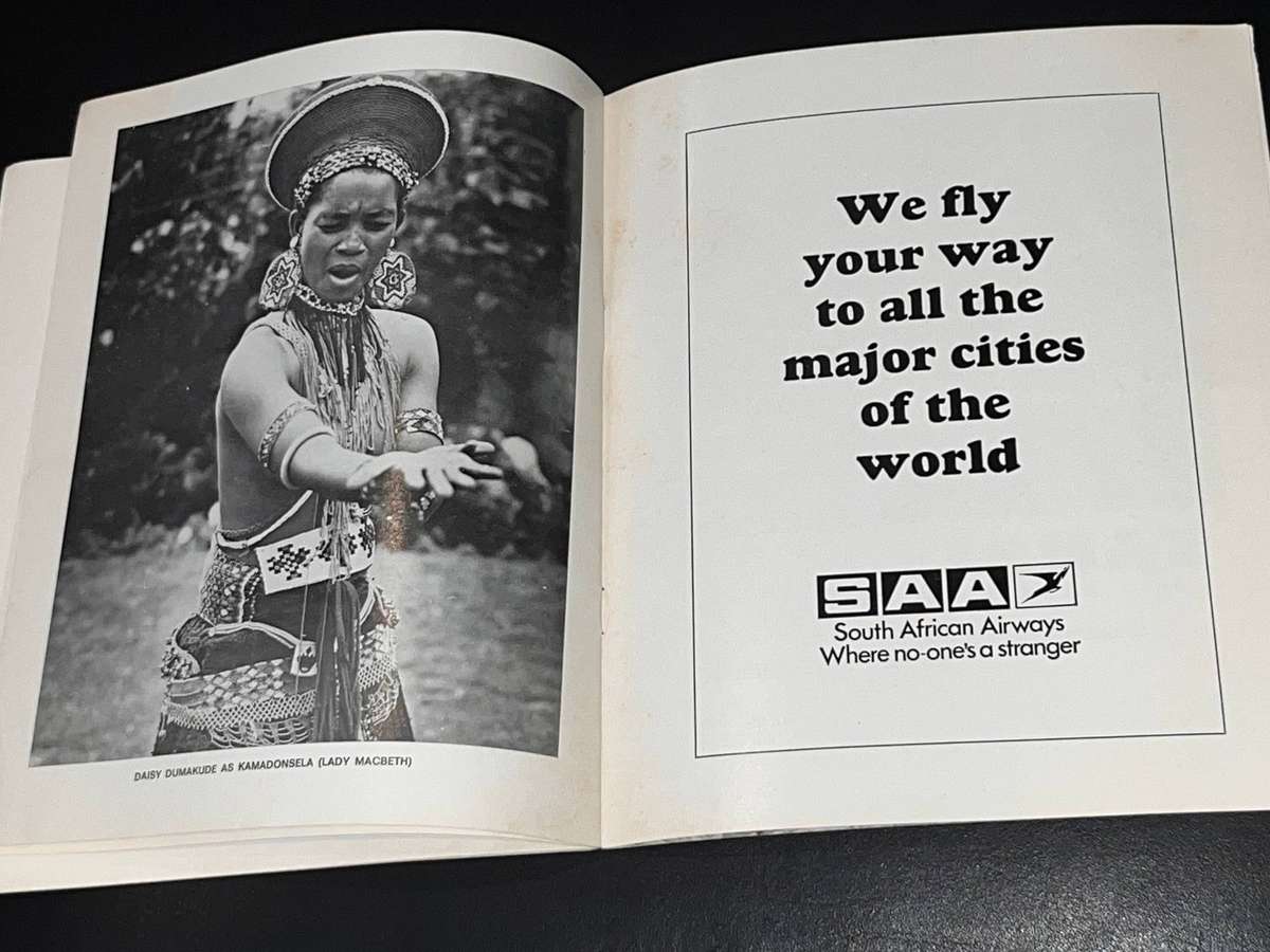 UMABATHA THE ZULU THEATRE COMPANY PROGRAMME MAYNARDVILLE JAN 1974