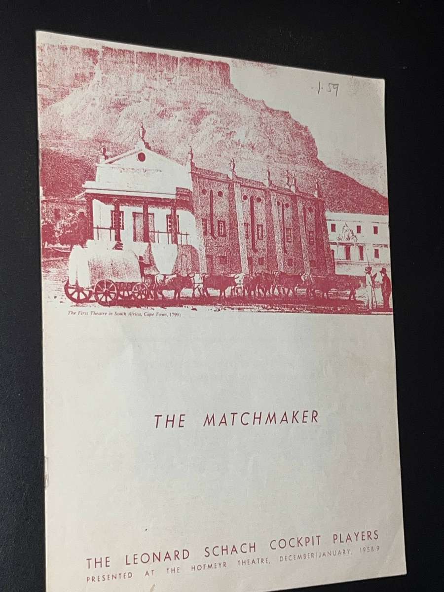 THE MATCHMAKER LEONARD SCHACH COCKPIT PLAYERS 1958/1959 PROGRAMME