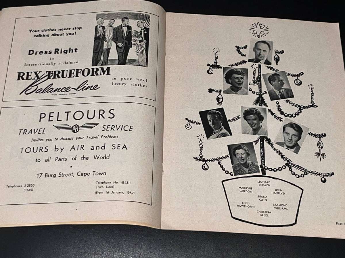THE MATCHMAKER LEONARD SCHACH COCKPIT PLAYERS 1958/1959 PROGRAMME