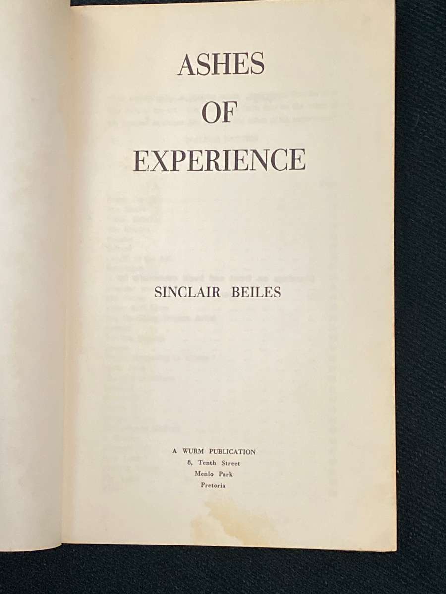 ASHES OF EXPERIENCE BY SINCLAIR BEILES
