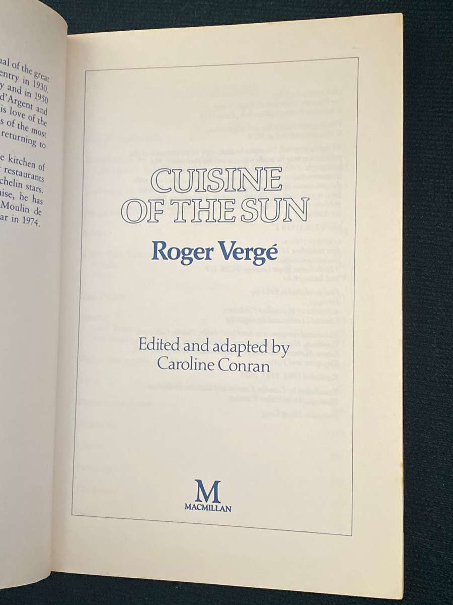 ROGER VERGE'S CUISINE OF THE SUN