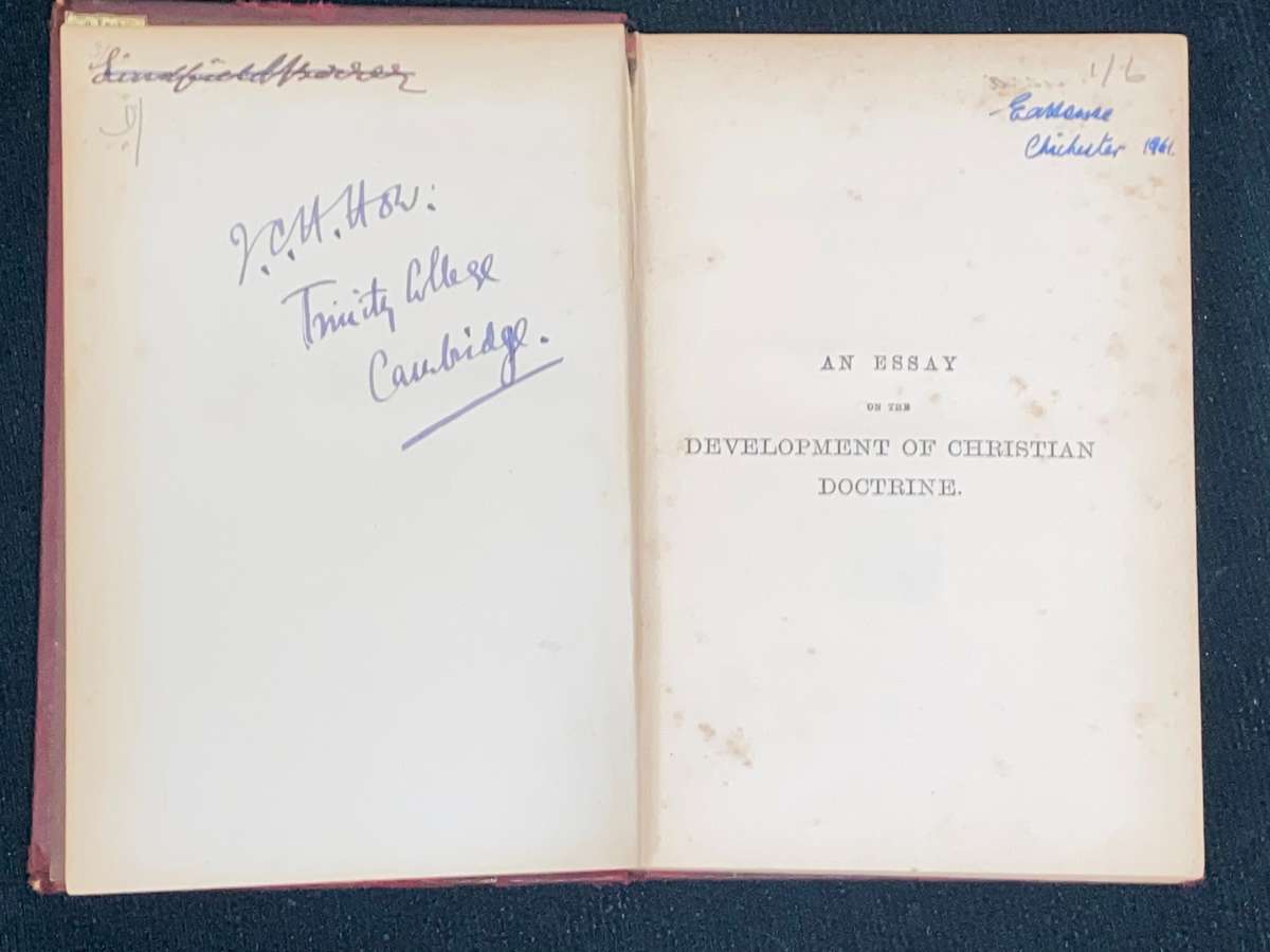 DEVELOPMENT OF CHRISTIAN DOCTRINE BY J.H. NEWMAN 1890