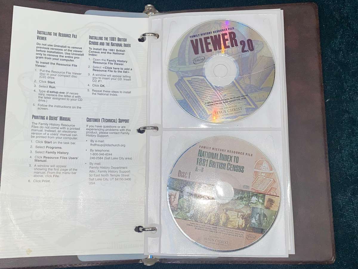 1881 BRITISH CENSUS AND NATIONAL INDEX SET OF CD'S