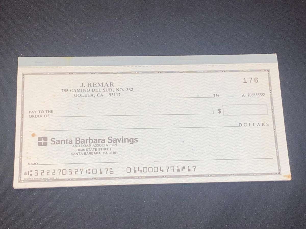 VINTAGE SANTA BARBARA BANK BOOKS AND CHEQUE BOOK