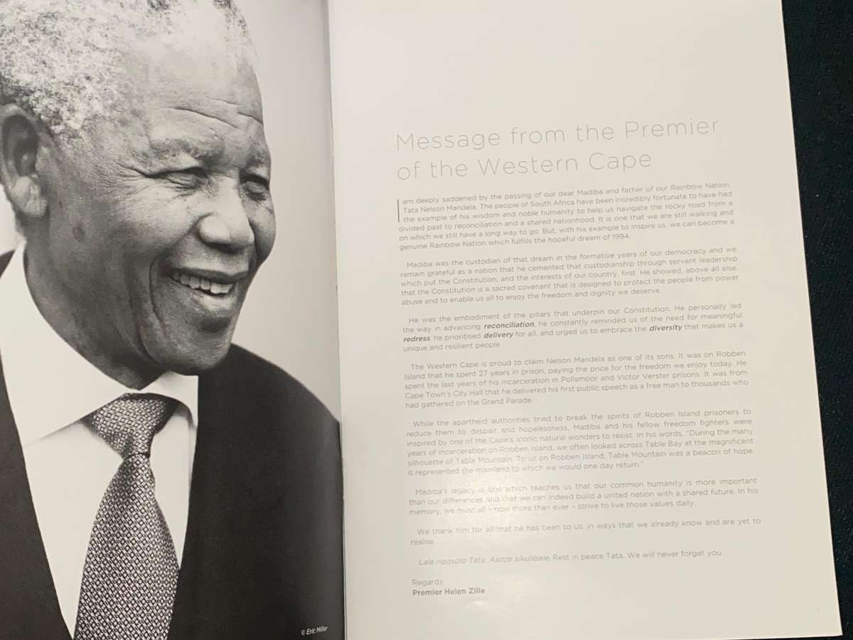 MANDELA A TRIBUTE - WESTERN CAPE GOVERNMENT