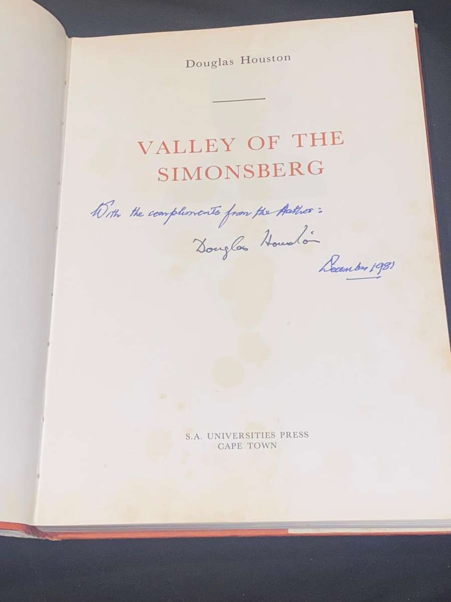 VALLEY OF SIMONSBERG BY DOUGLAS HOUSTON SIGNED