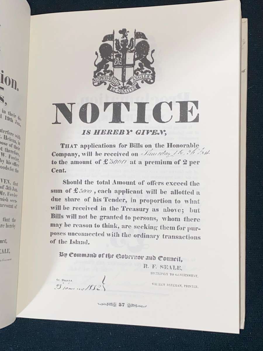 SAINT HELENA PROCLAMATIONS 1818 - 1943 BY ROBIN CASTELL