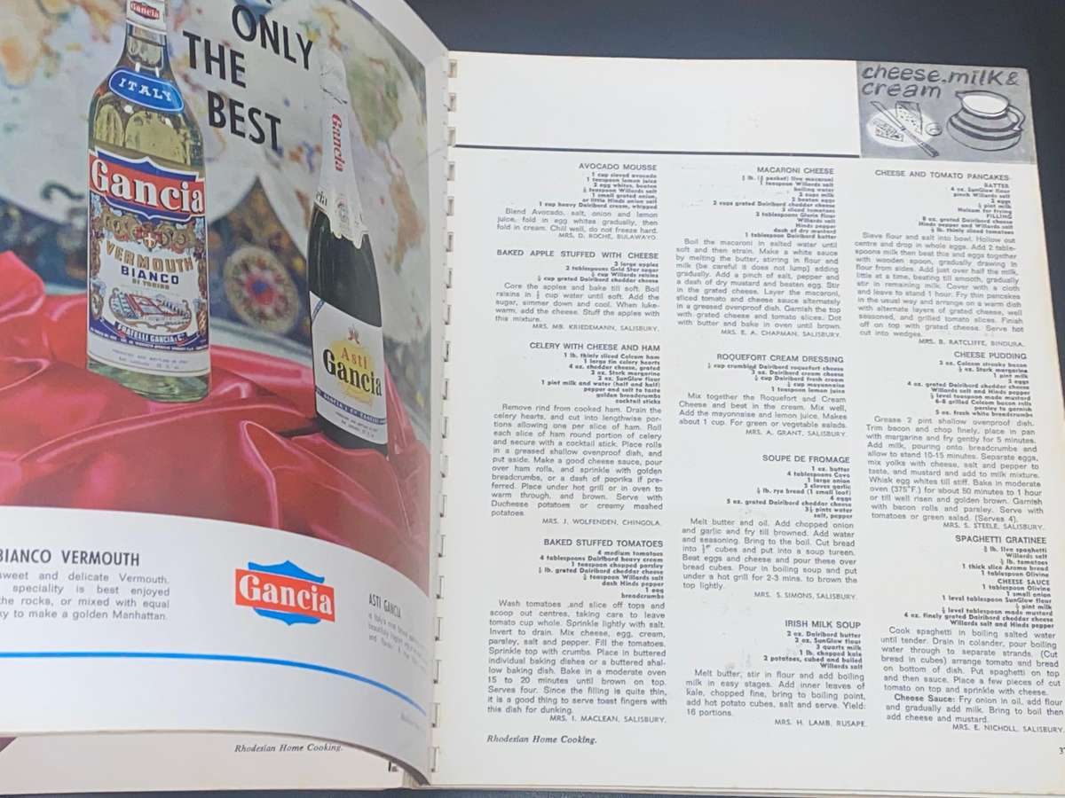 RHODESIAN HOME COOKING VINTAGE RECIPE BOOK