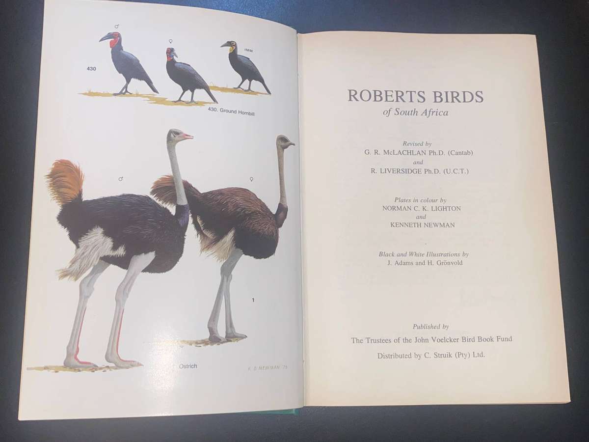 TOBERTS BIRDS OF SOUTH AFRICA MCLACHLAN & LIVERSIDGE