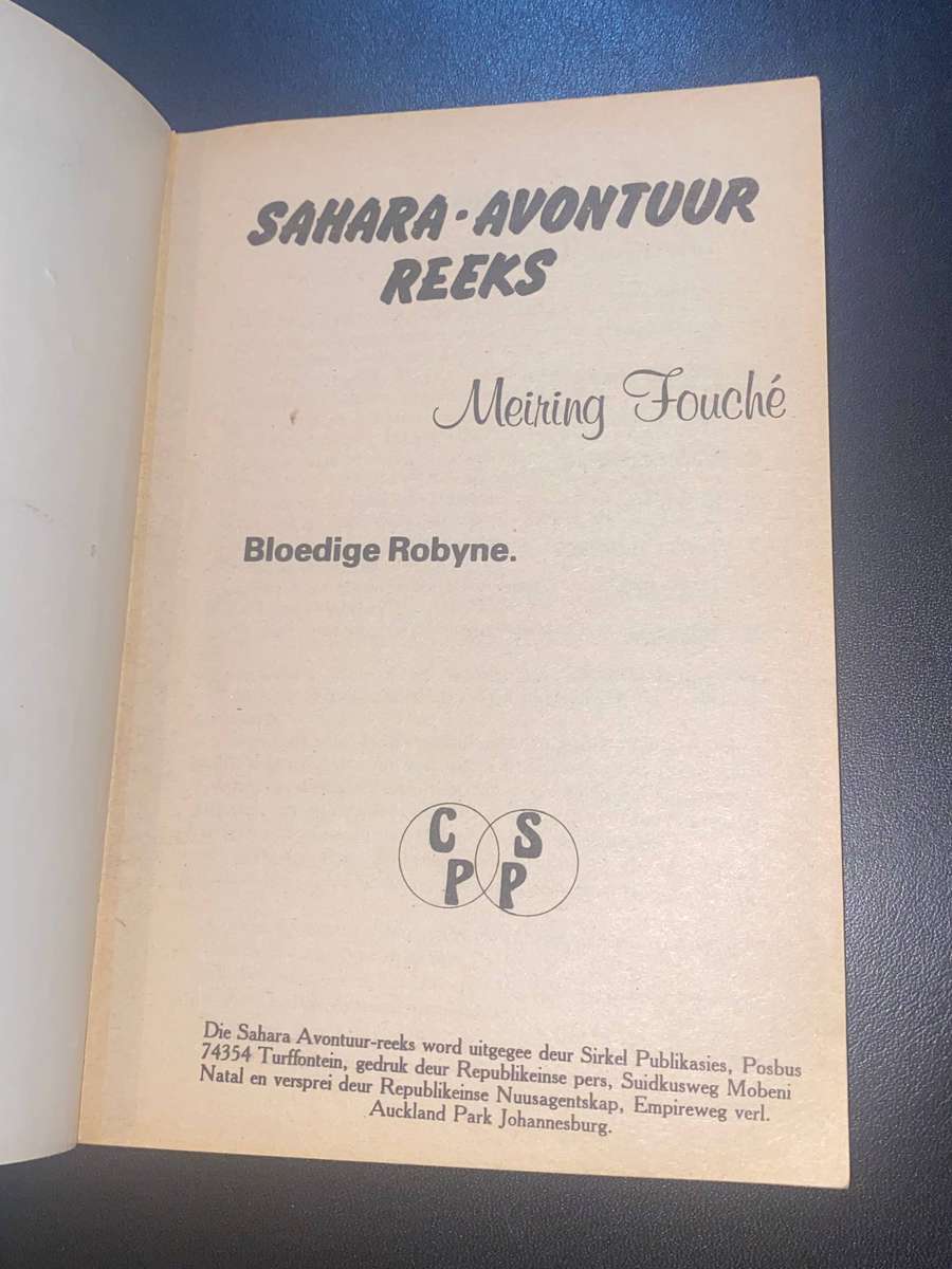 SAHARA-AVONTUUR REEKS NO.12 BLOEDIGE ROBYNE
