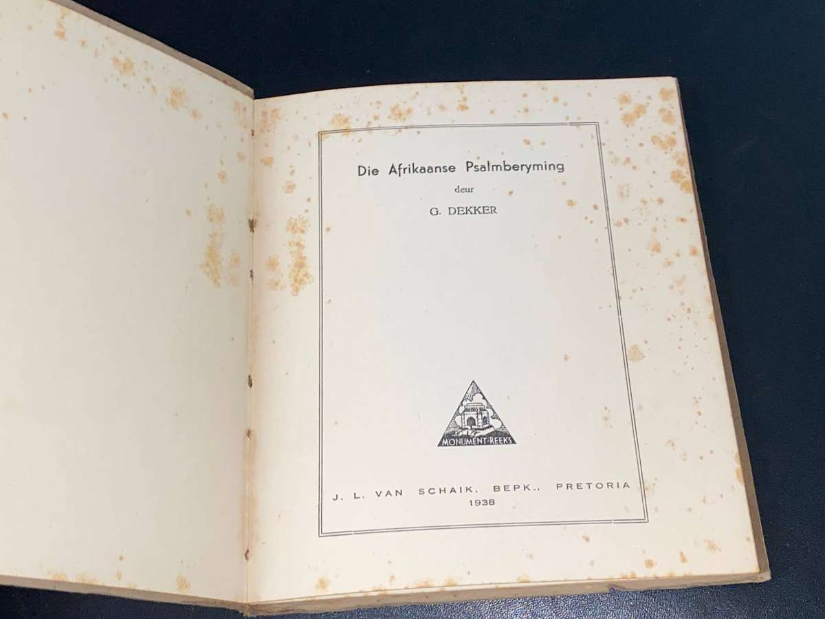 DIE AFRIKAANSE PSALMBERYMING DEUR G. DEKKER
