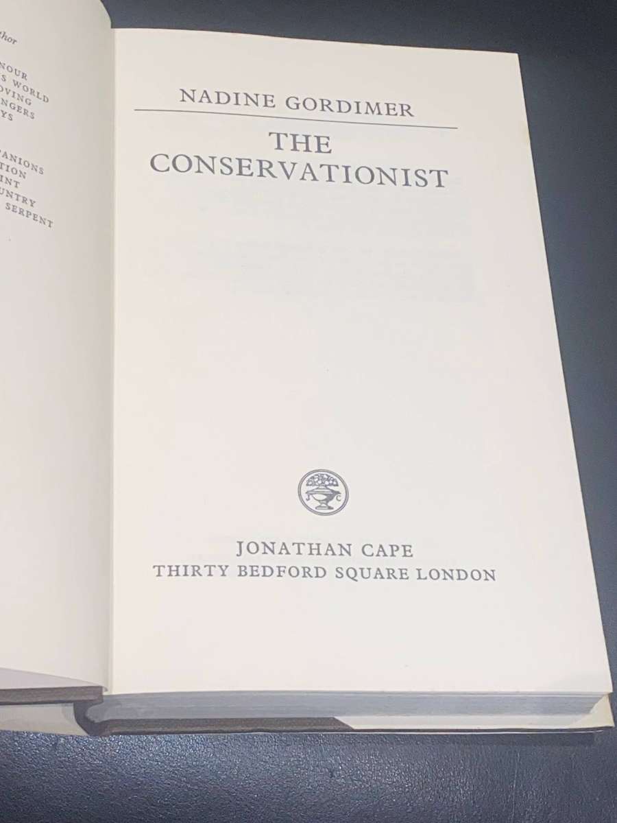 THE CONSERVATIONIST BY NADINE GORDIMER 1ST EDITION 1974