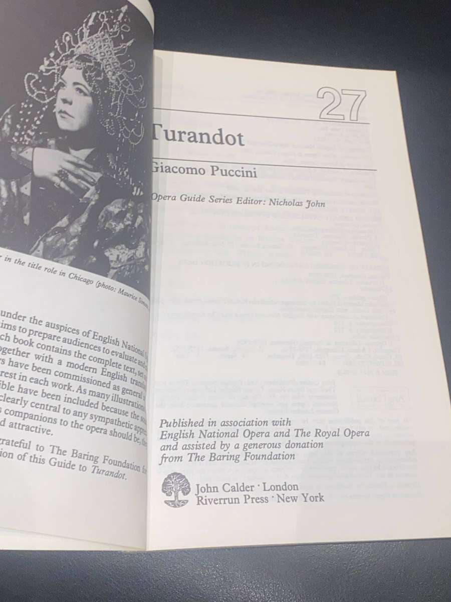 TURANDOT - PUCCINI ENGLISH NATIONAL OPERA GUIDE 27