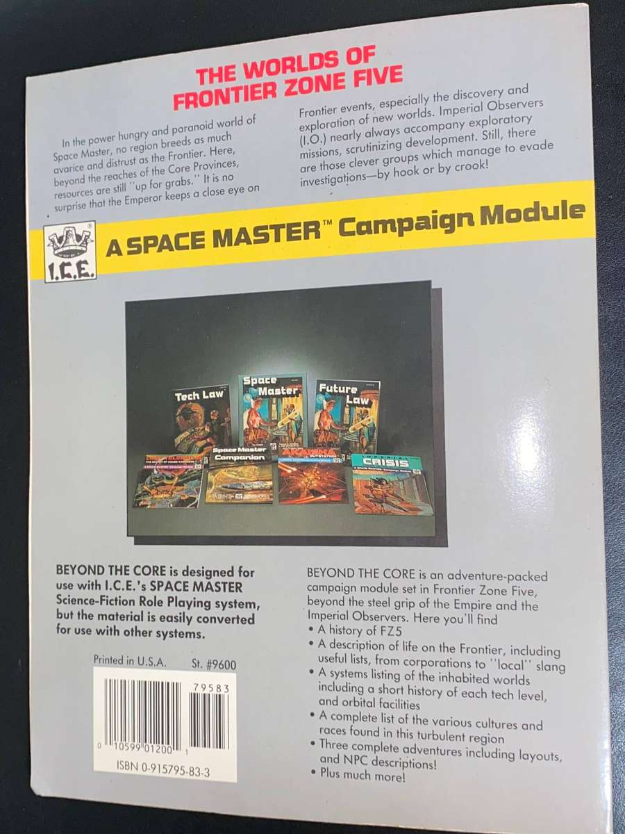 BEYOND THE CORE A SPACE MASTER CAMPAIGN MODULE THE WORLDS OF FRONTIER ZONE FIVE