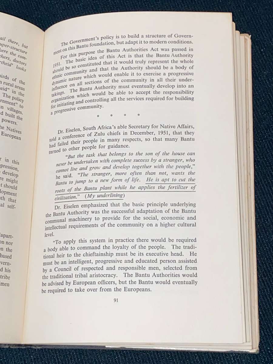 AFRICA'S DESTINY BY SENATOR J.H. GROBLER SIGNED