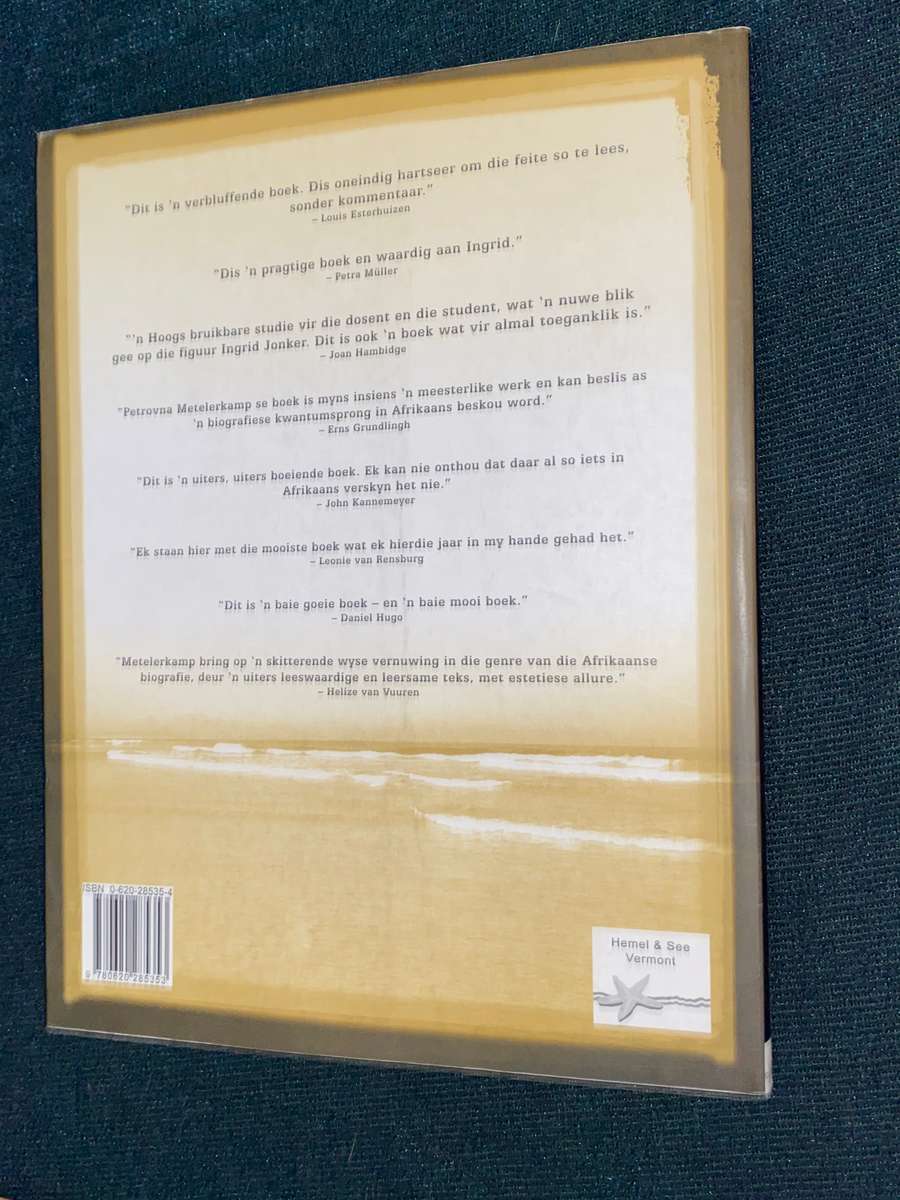 INGRID JONKER BEELD VAN 'N DIGTERSLEWE SAAMGESTEL DEUR PETROVNA METELERKAMP SIGNED