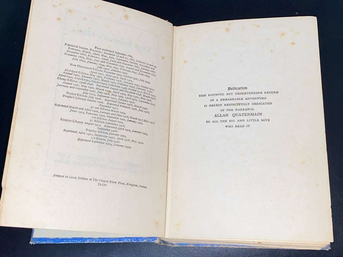 KING SOLOMON'S MINES BY H. RIDER HAGGARD