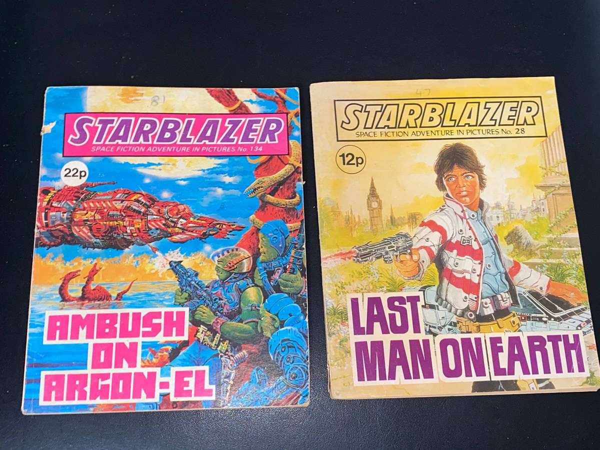 STARBLAZER SPACE FICTION ADVENTURE IN PICTURES #28 AND #134