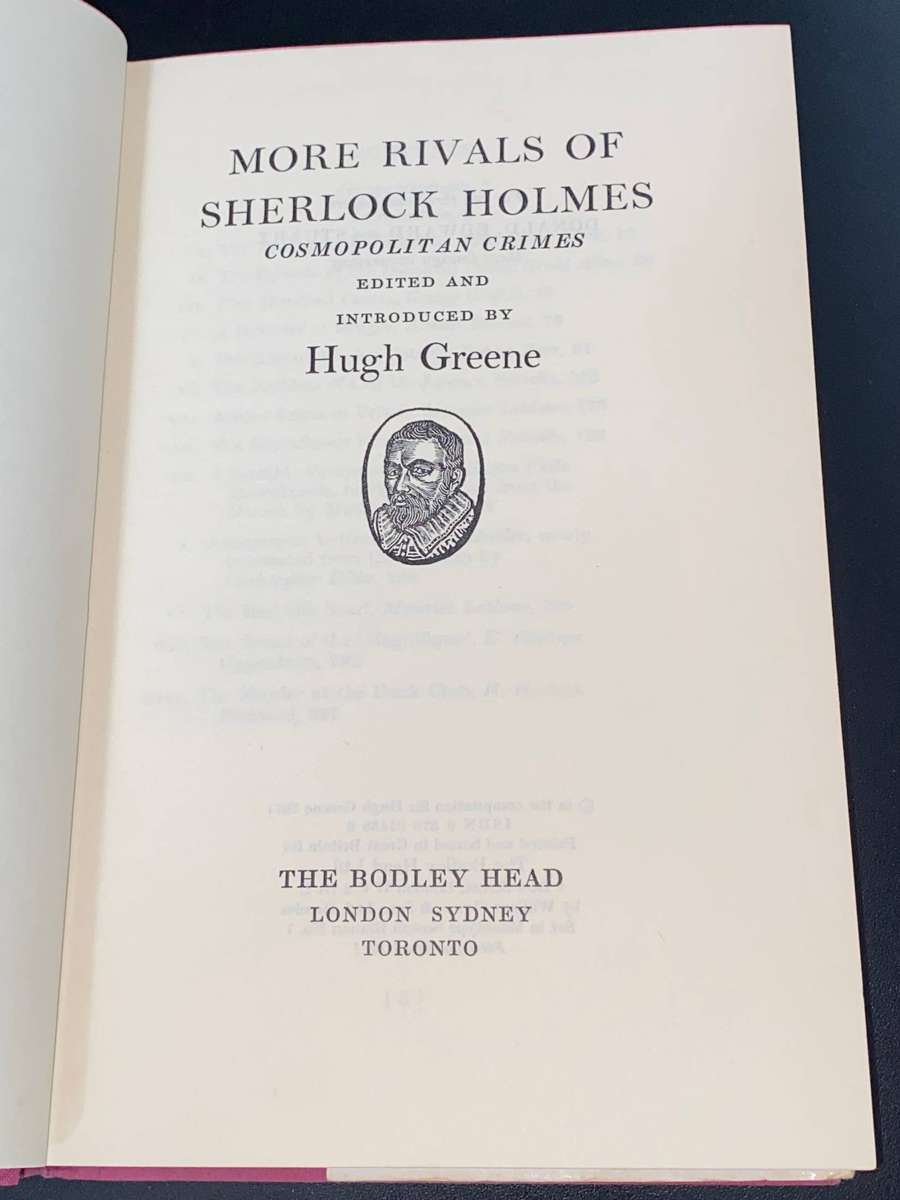 MORE RIVALS OF SHERLOCK HOLMES COSMOPOLITAN CRIMES COLLECTED & INTRODUCED BY HUGH GREENE
