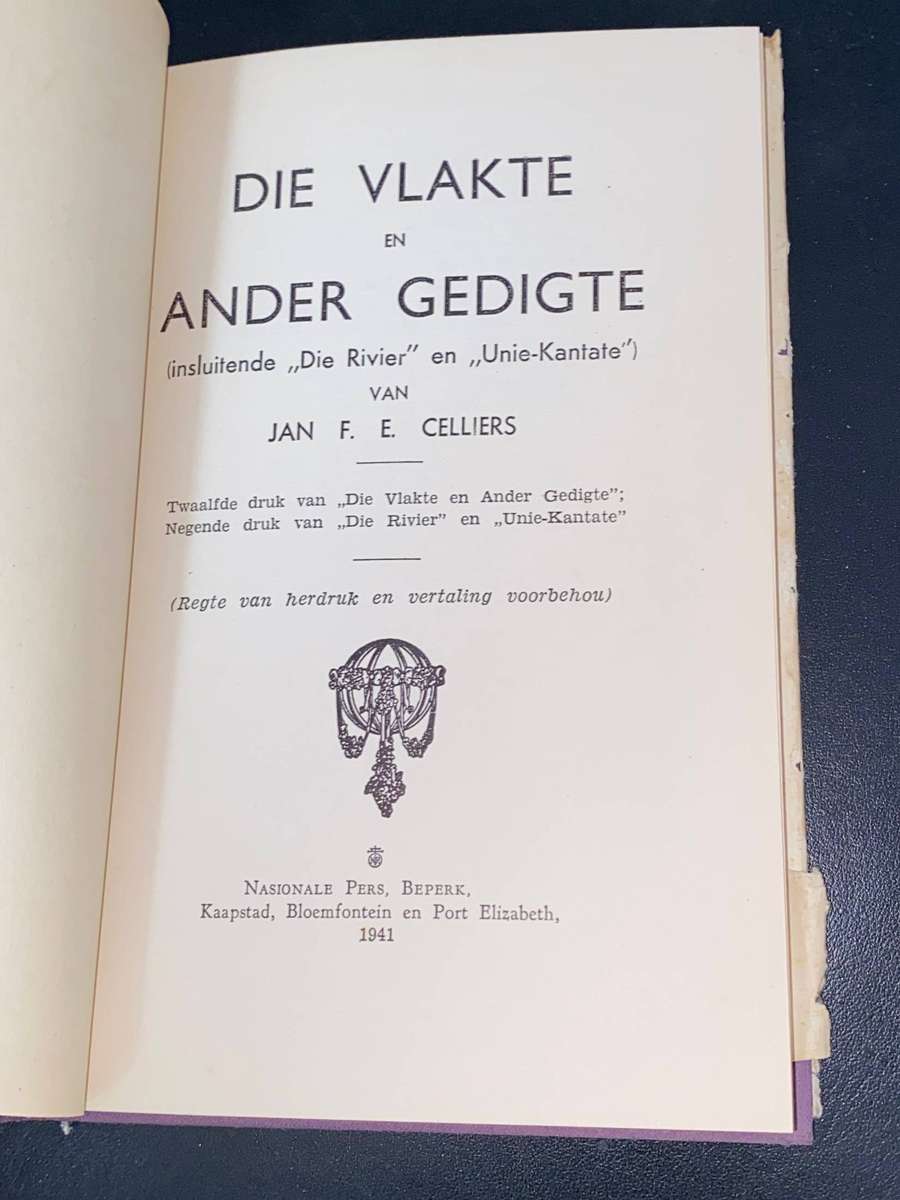 DIE VLAKTE EN ANDER GEDIGTE DEUR JAN F.E. CELLIERS