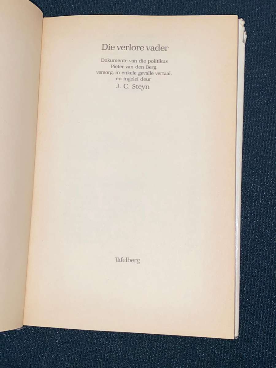 DIE VERLORE VADER DEUR J.C. STEYN