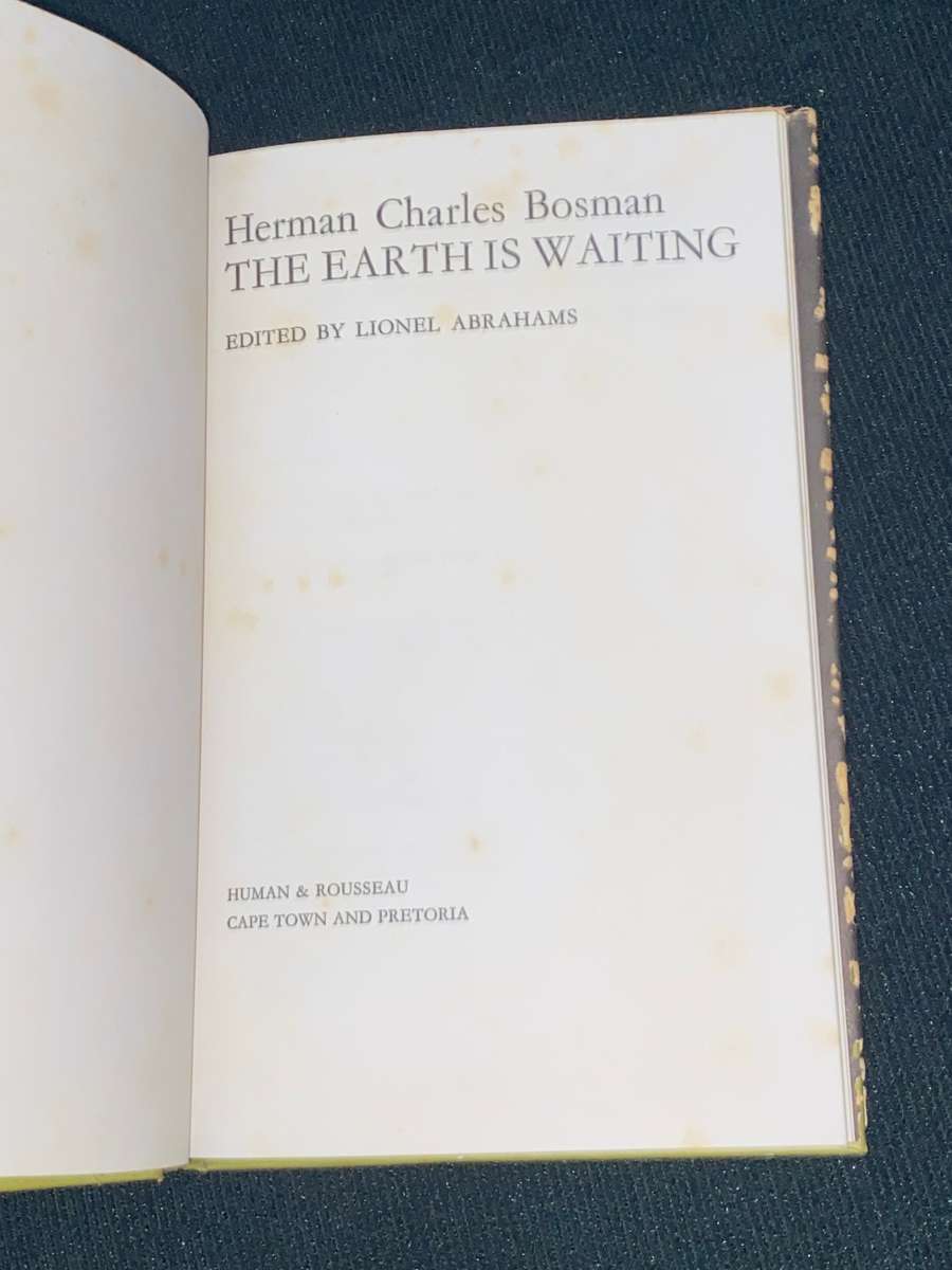 THE EARTH IS WAITING BY HERMAN CHARLES BOSMAN