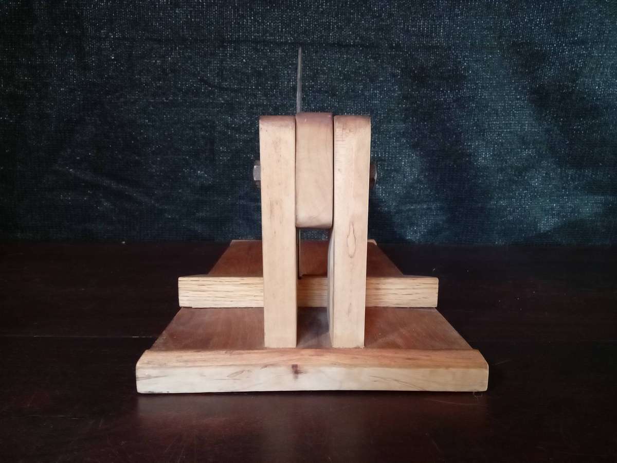 Rustic South Afr1can Handmade Wooden Biltong Slicer With Adjustable Blade(47cm x 20cm x 16cm)