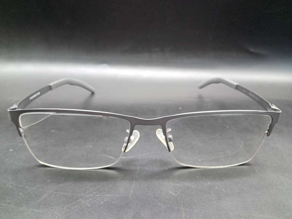 Porsche (Replica) - P9887 -  Gray Square - Semi-frameless - Eyeglasses/Frame