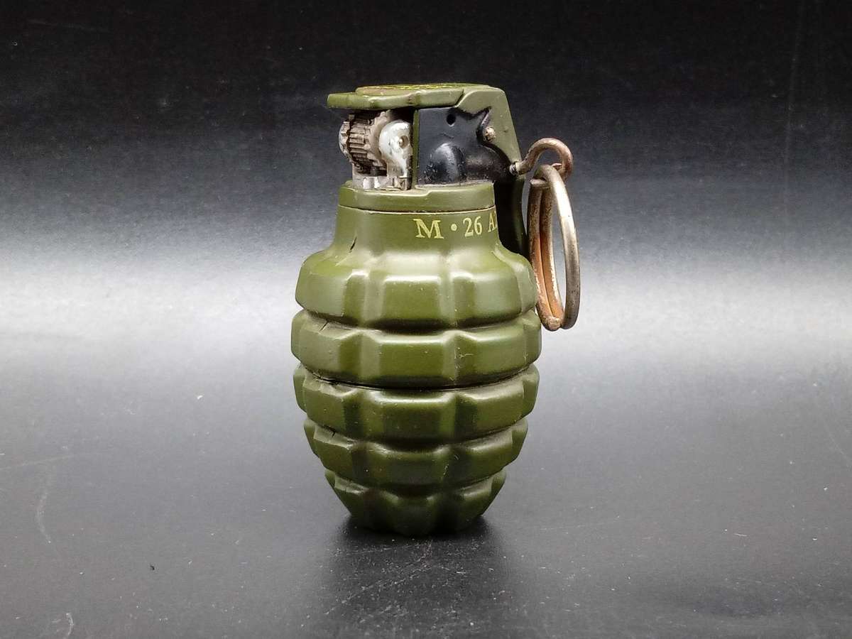 China - Miniature Military Grenade  - Cigarette Lighter - Butane