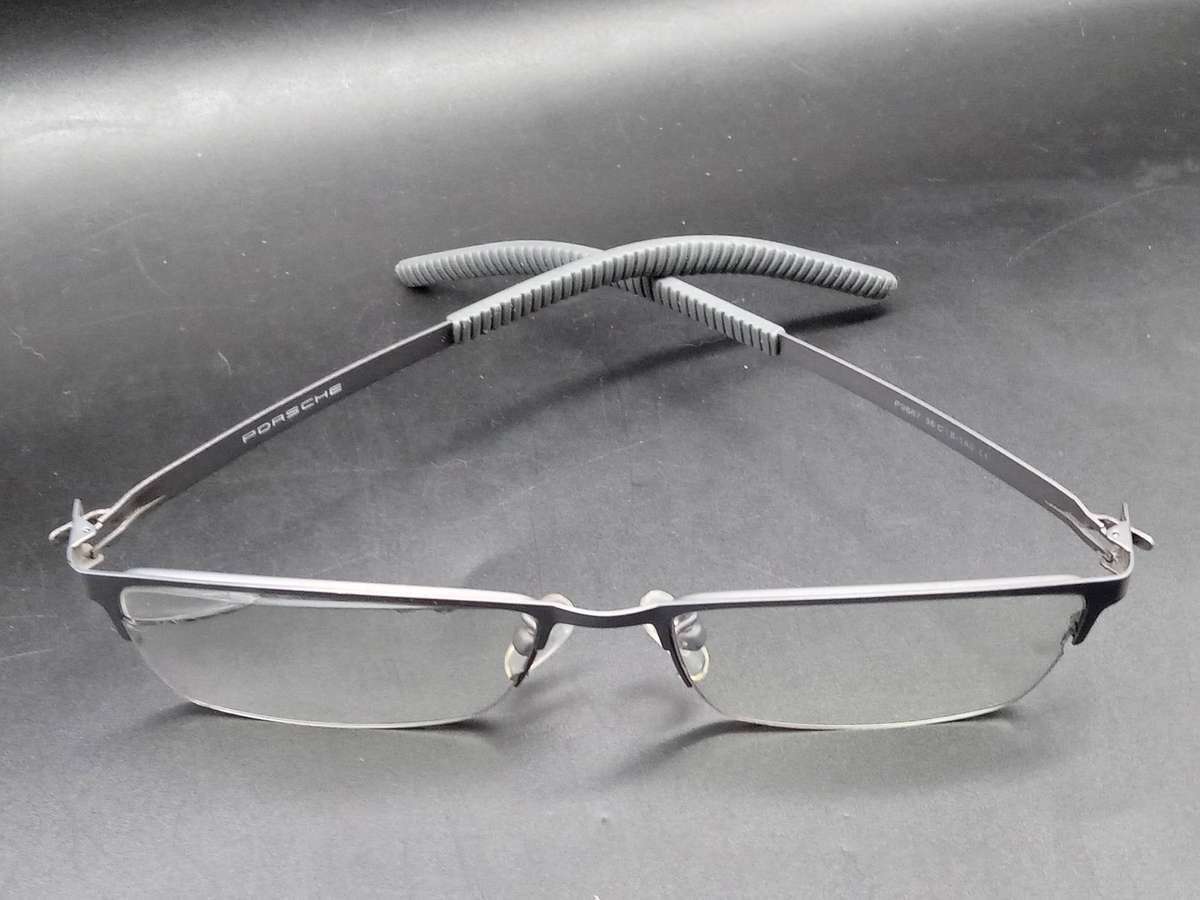 Porsche (Replica) - P9887 -  Gray Square - Semi-frameless - Eyeglasses/Frame