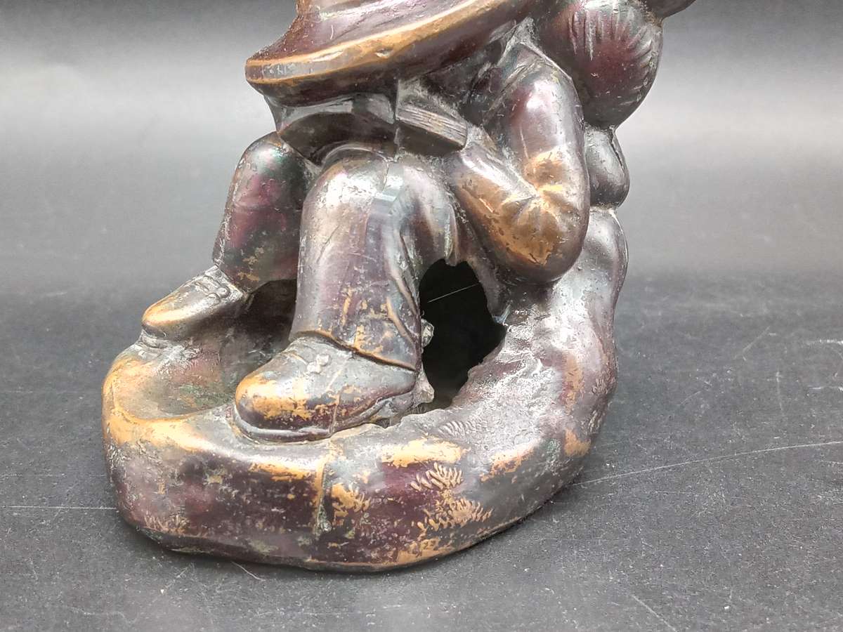 Vintage! Japan - Bronze Metal Statue - Mexican sleeping