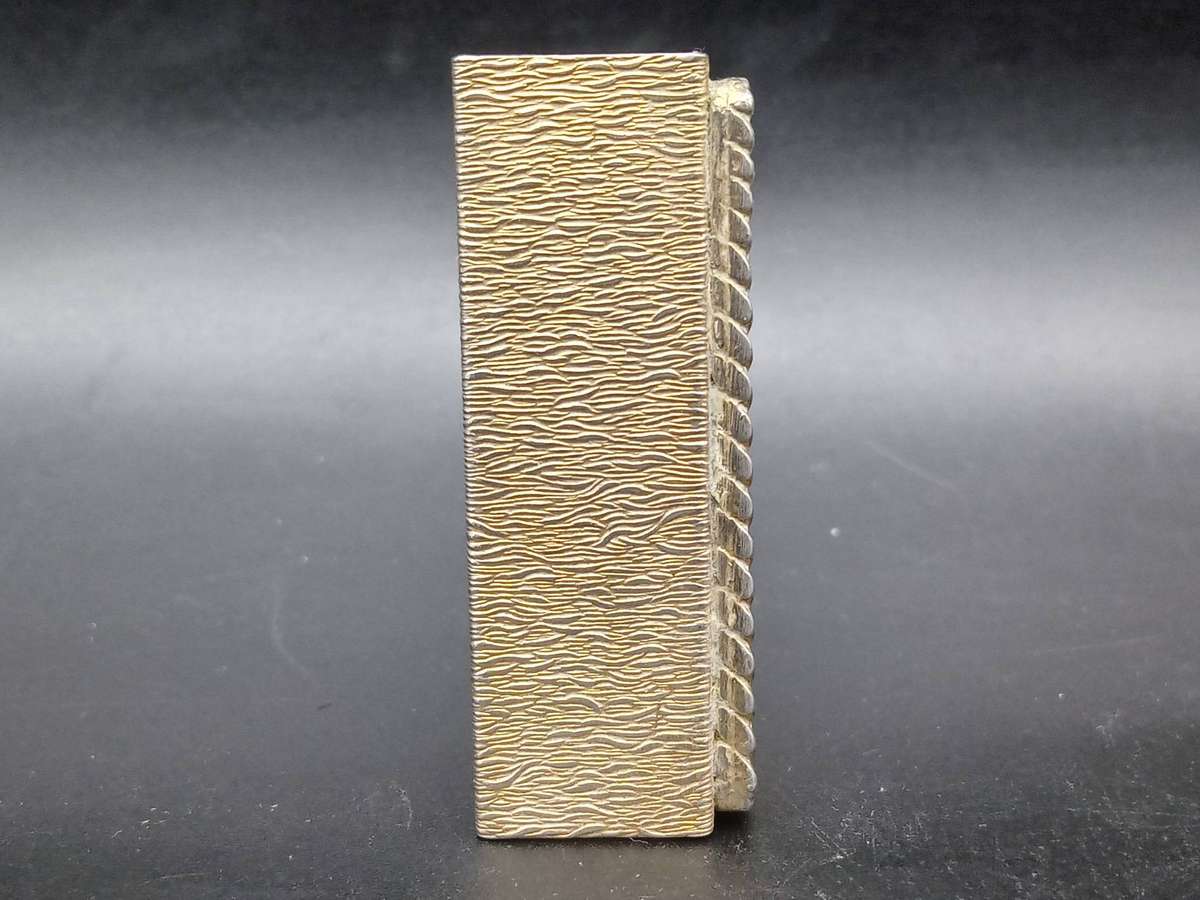 Vintage! Gold-tone - Small Matchbox Holder - Diamond pattern