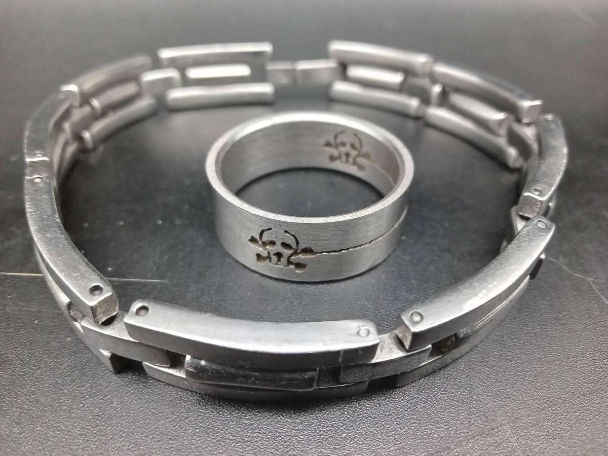 Stainless Steel - Men's Lot - Bracelet, Ring, Money Clips, Multi-tool