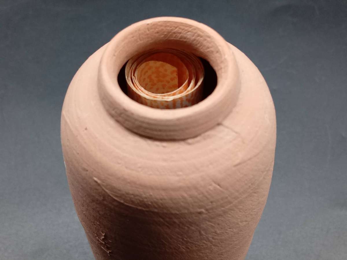 Vintage Miniature Replica of Urn Containing Dead Sea Scroll