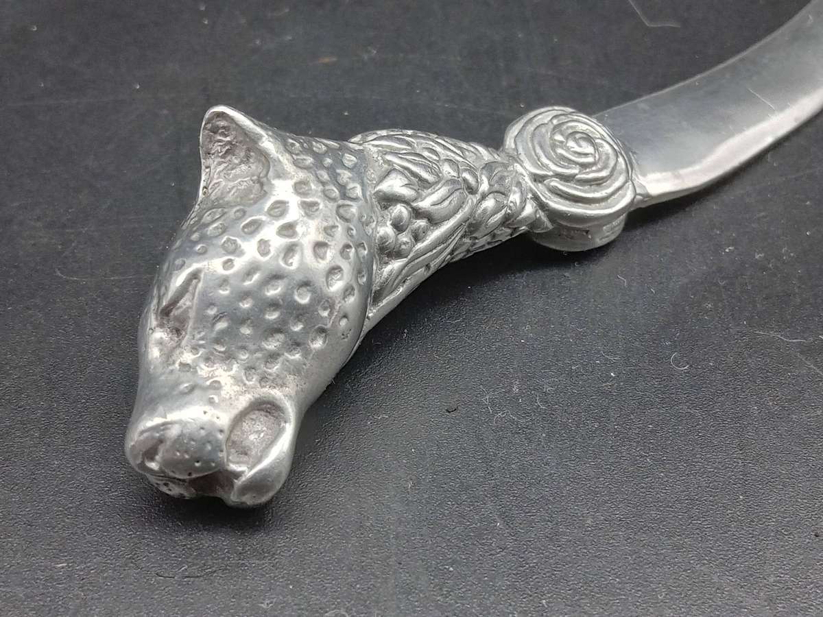 Vintage! Jenna Clifford - Beautifully Crafted - Pewter - Leopard - Letter Opener