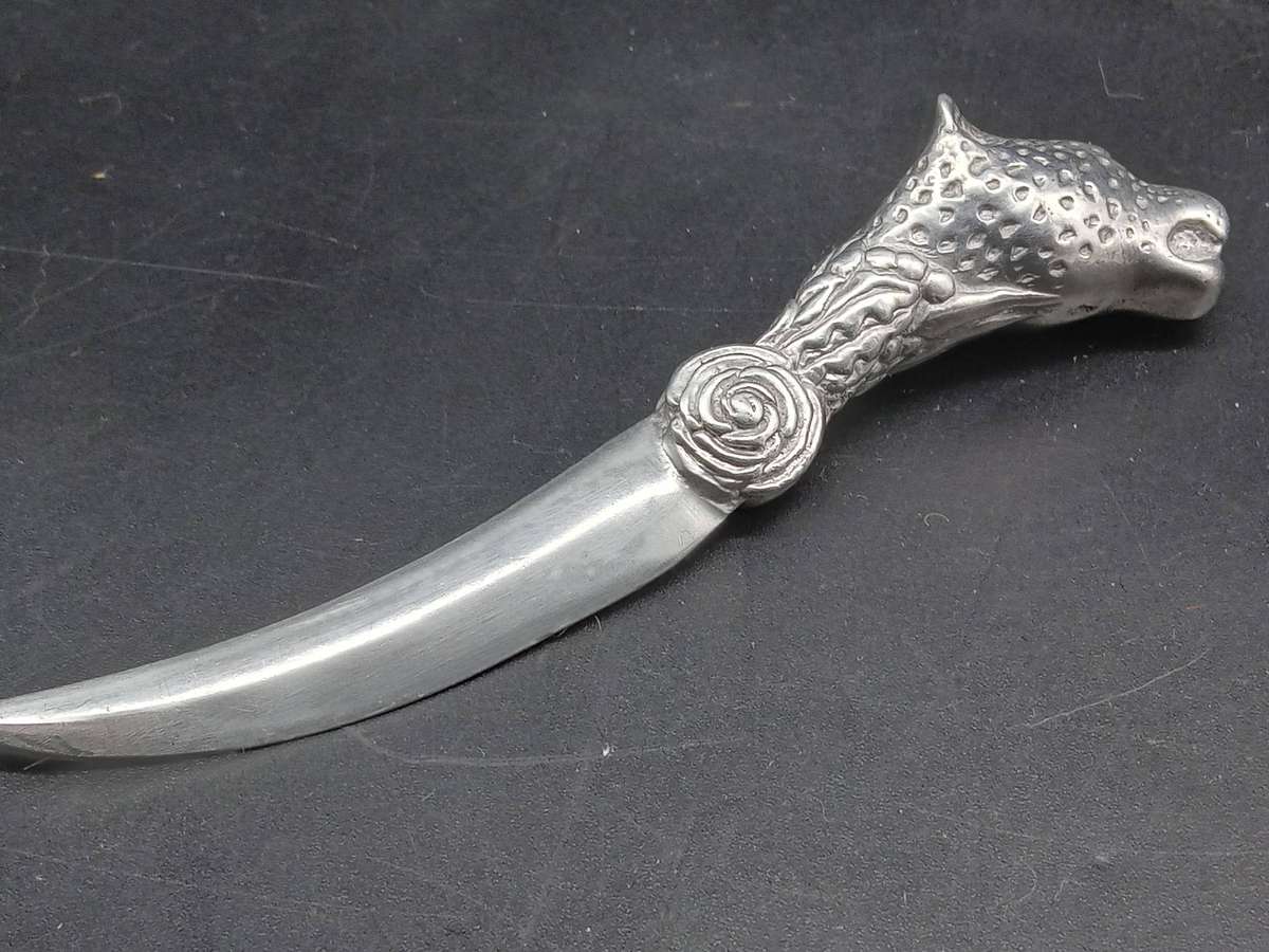 Vintage! Jenna Clifford - Beautifully Crafted - Pewter - Leopard - Letter Opener