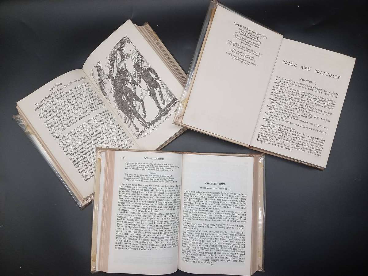 Rare VINTAGE Thomas Nelson and Sons 6 Classic Books Bundle