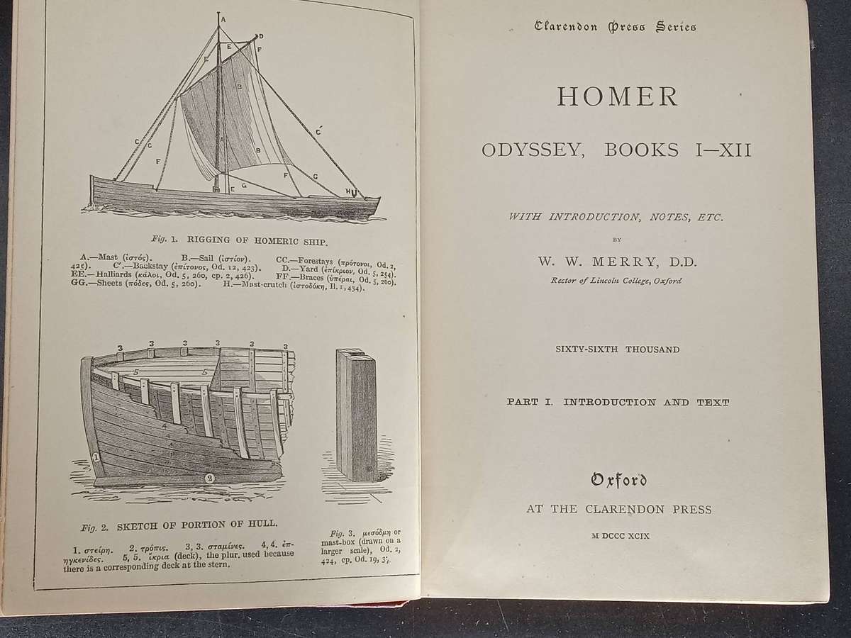 Selection of Antique Foreign Language Books Including Latin - English Dictionary