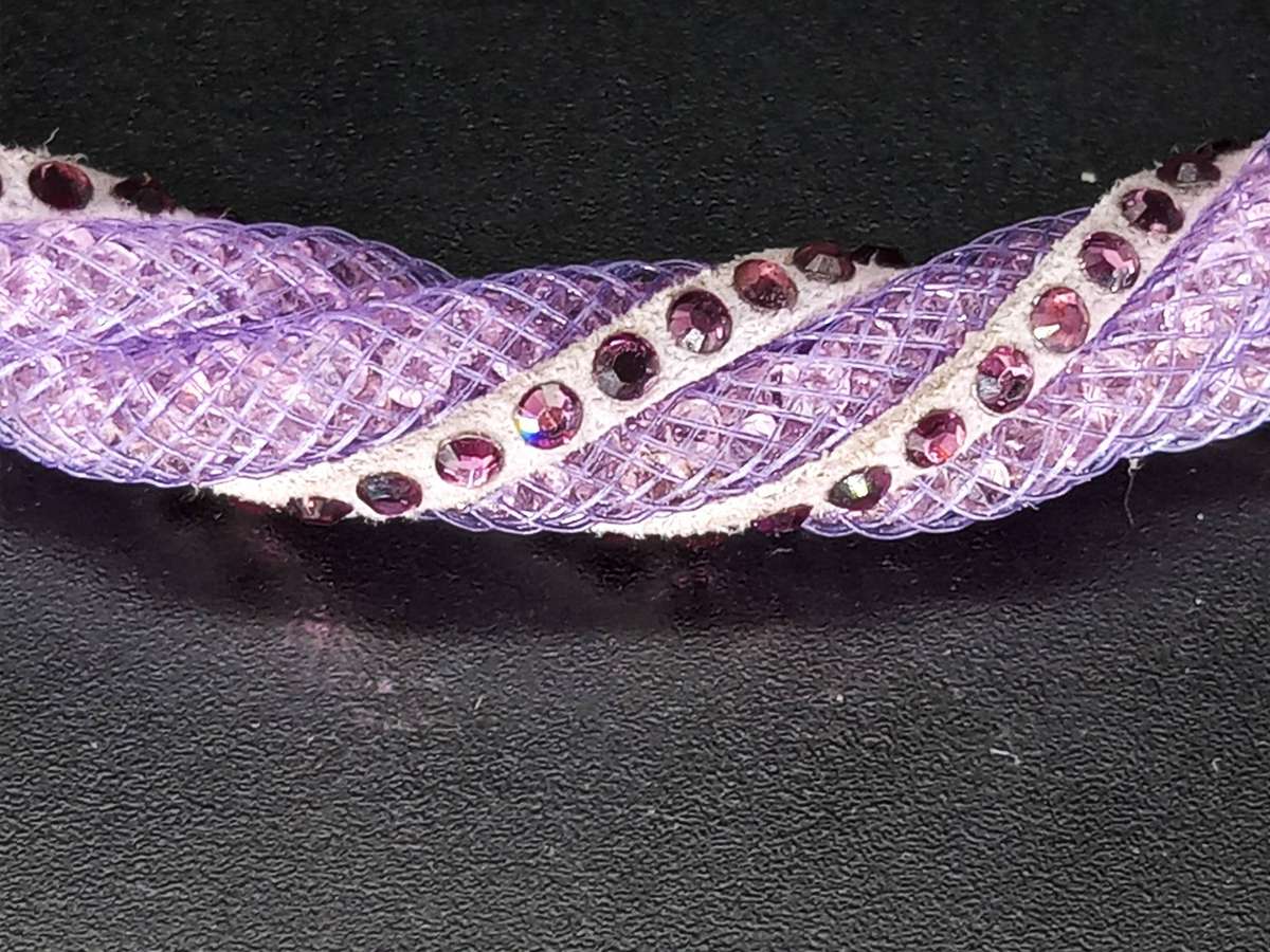 RARE!! Swarovski Stardust Twist Crystal Bracelet/Necklace - Lavender