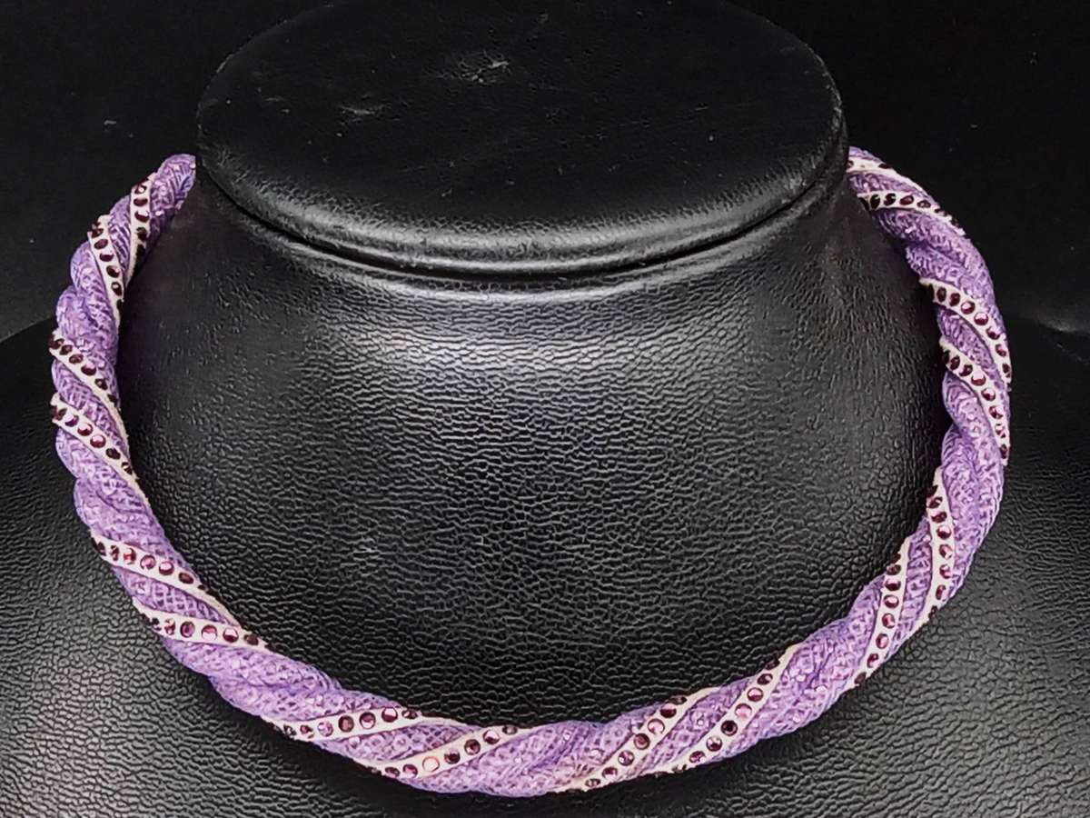 RARE!! Swarovski Stardust Twist Crystal Bracelet/Necklace - Lavender