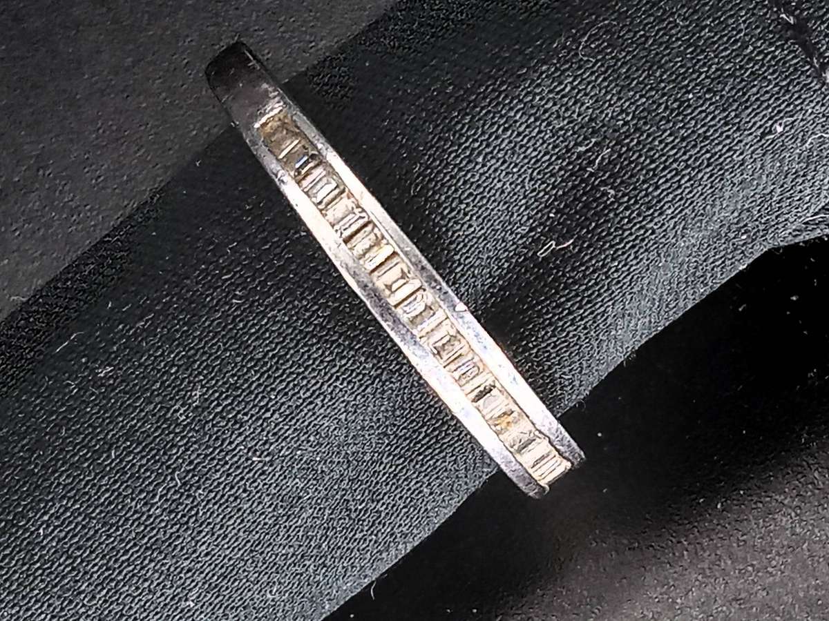 Swarovski Sterling Silver Channel Set Baguette Cut High Quality CZ Ring